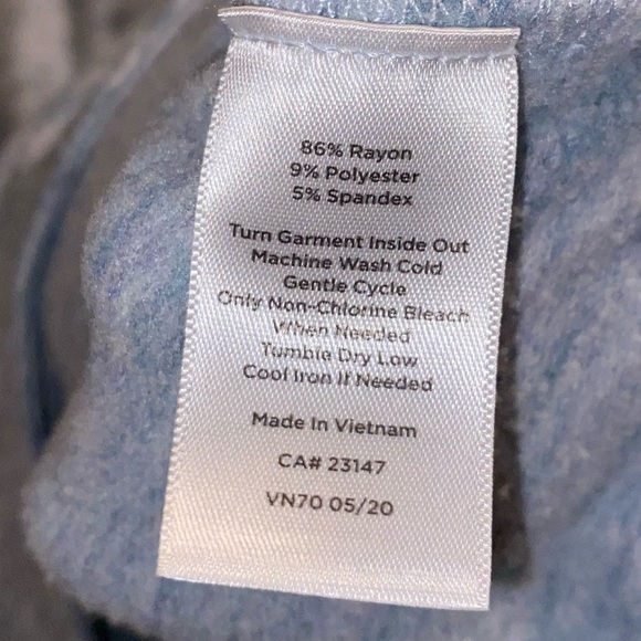 T by Talbots pullover funnel neck drawstring sweater sweatshirt activewear - Picture 6 of 6